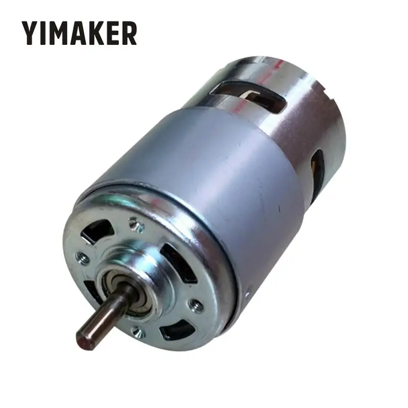 YIMAKER 795 двигатель постоянного тока, большой крутящий момент, высокая мощность, DC12V-24V, универсальный двигатель, двойной шариковый подшипник, бесшумный высокоскоростной круглый подшипник