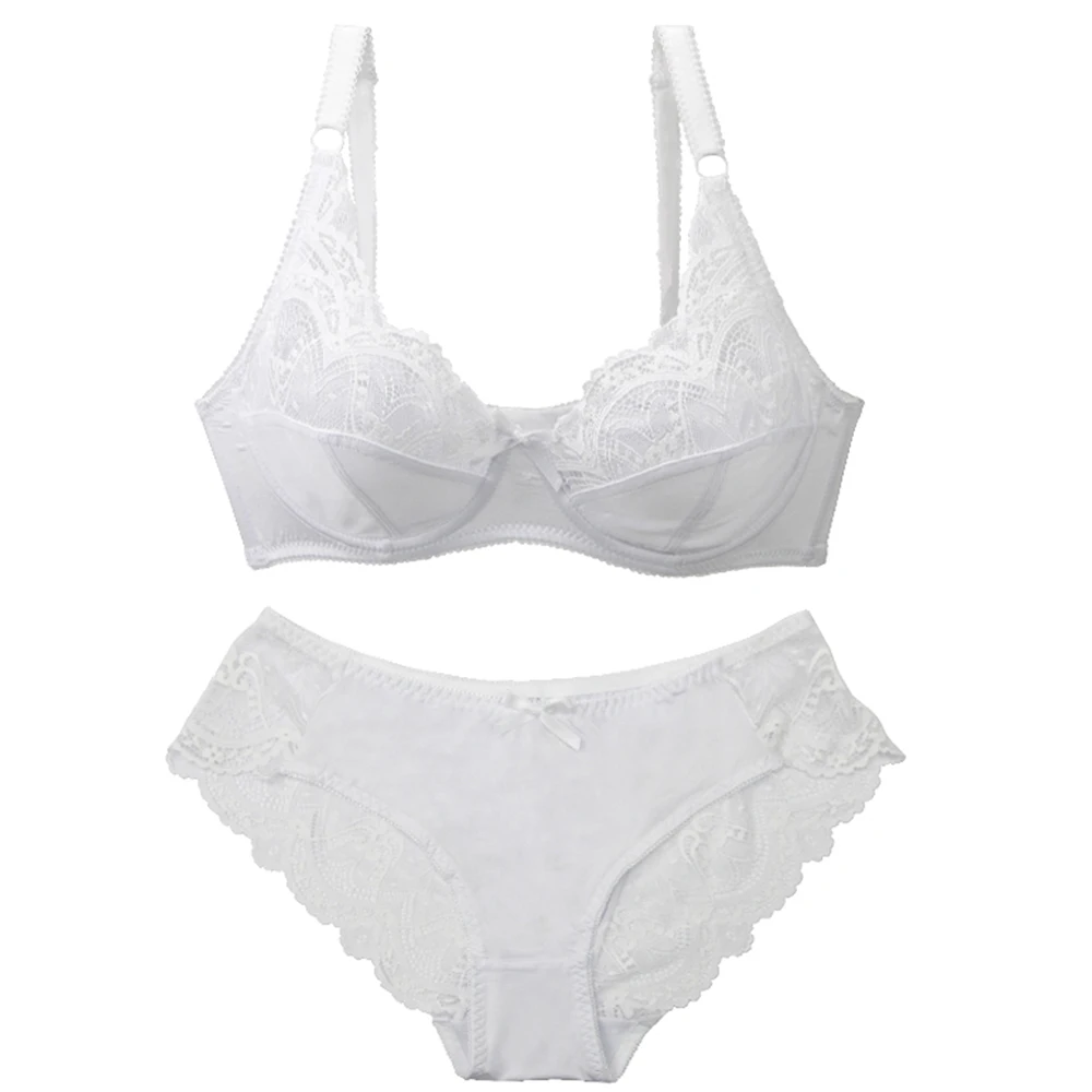 

Sexy Bra and Panty Set Ultra-thin Transparent High Quality Underwear Suit for Woman Lingerie 44 A B C D E 32 34 36 38 40 42