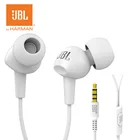 Проводные стереонаушники JBL C100Si с глубокими басами, Спортивная Музыкальная гарнитура 3,5 мм, наушники-вкладыши с микрофоном