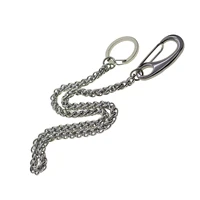 stainless steel wheat snake wallet jean trousers biker motorcycles chains round spring connector paracord snap clasp