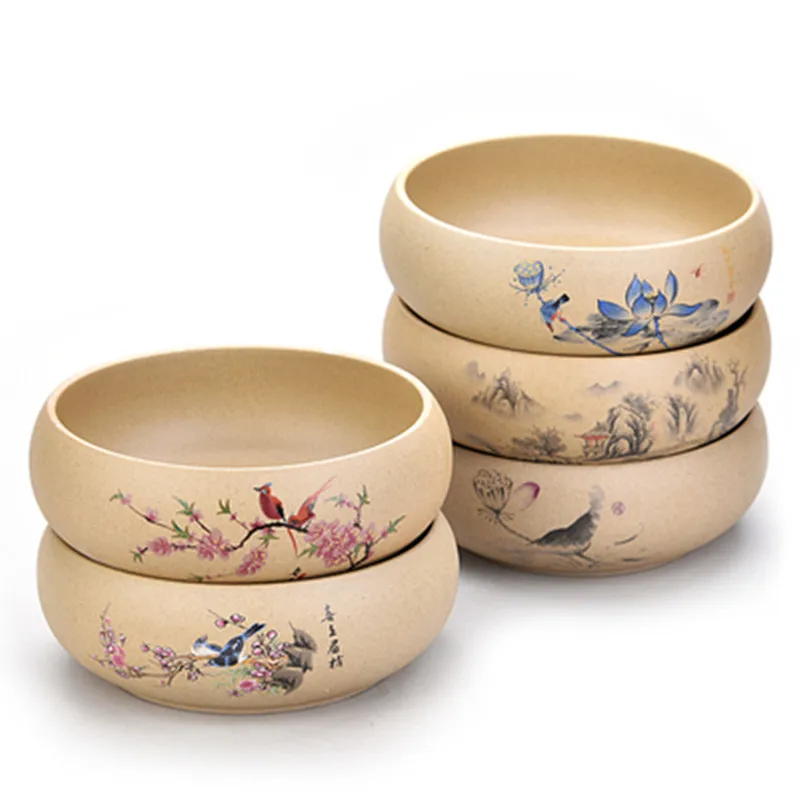 

Purple Sand Stoneware Ceramic Tea Wash Fashion Teacup Bathe Simple Water Bowl Size Pen Brush Tea Tray Teaset Accessories