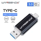 WANSENDA Тип C USB флэш-накопитель флешки USB 3,0 флеш-накопитель 512 ГБ 256 ГБ 128 Гб 64 Гб оперативной памяти, 32 Гб встроенной памяти, 2 в 1 OTG USB флэш-накопитель для Тип-C устройство от перенапряженияПК