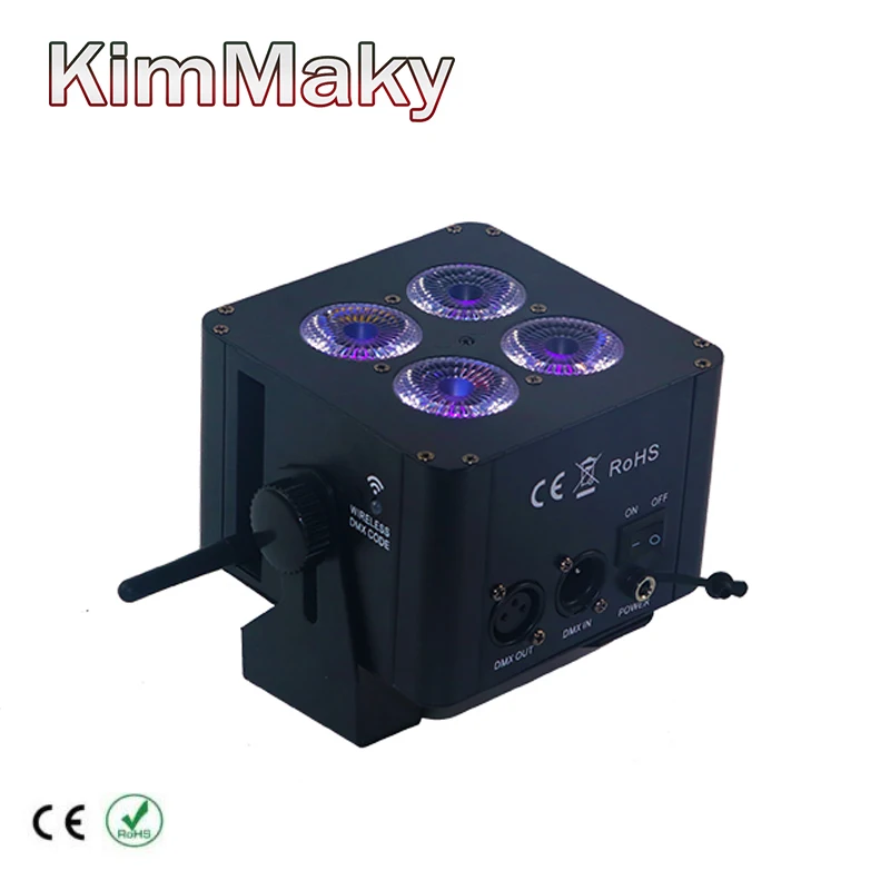 1 шт./коробка 4x18 Вт RGBWA + UV 6в1 светодиодный сценический светильник led подсветка