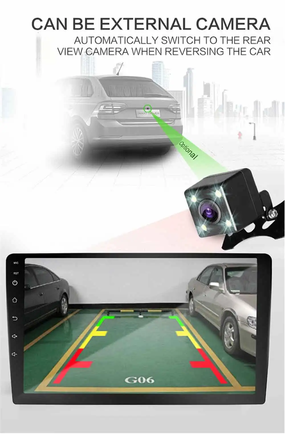 2 DIN 9,0 дюймов Android 8,1 сенсорный экран автомобильный мультимедийный плеер Bluetooth gps WiFi навигатор FM радио плеер автомобильная камера