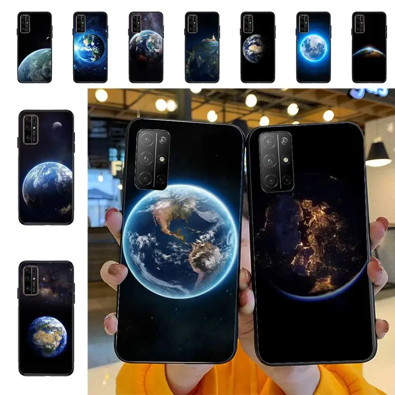 

YNDFCNB Earth Moon Planet Phone Case for Huawei Honor 10 i 8X C 5A 20 9 10 30 lite pro Voew 10 20 V30