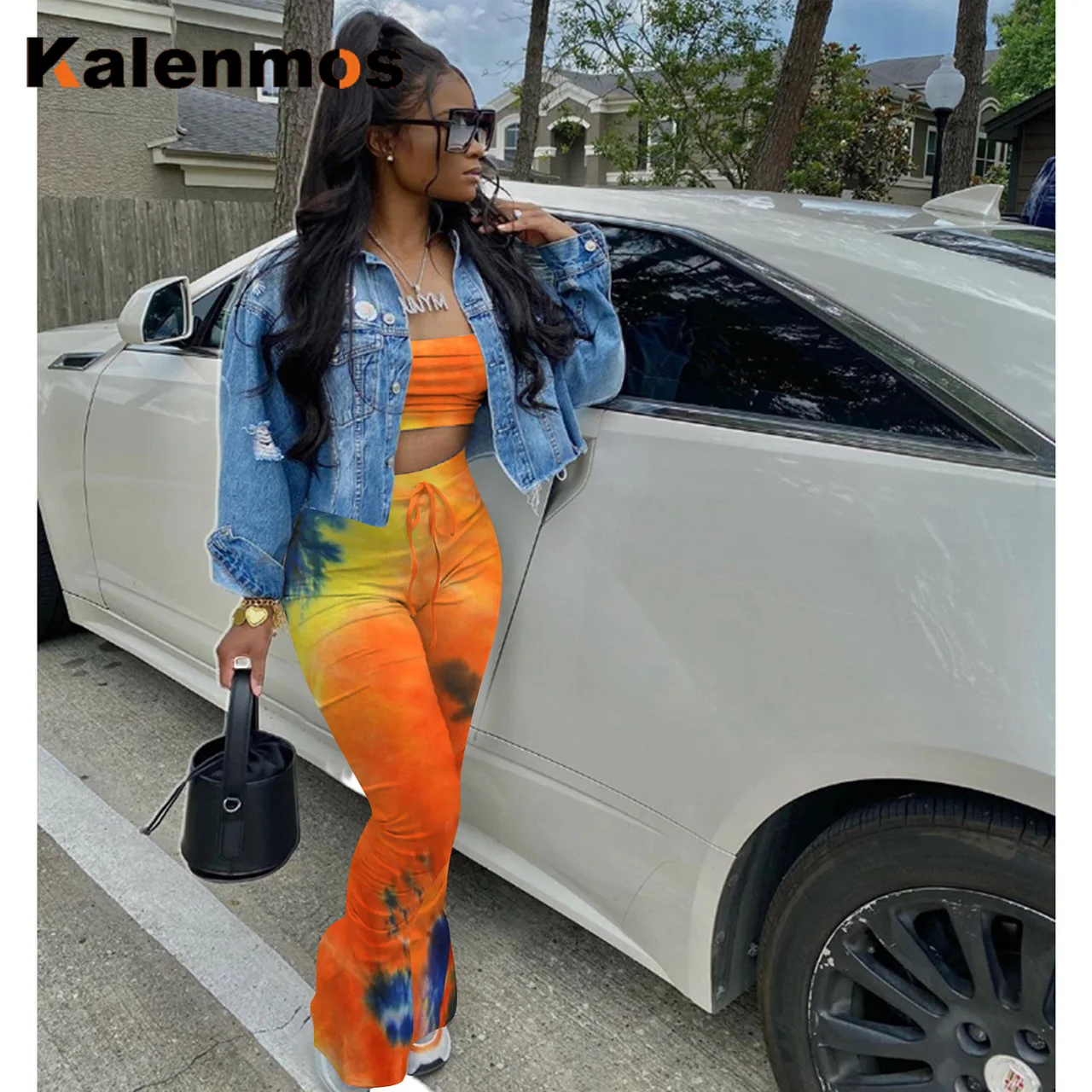 Женский летний укороченный Топ без бретелек с принтом в виде галстука красителя