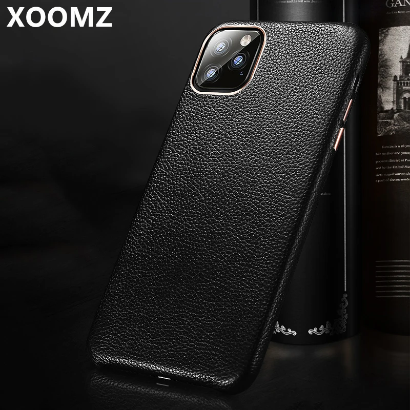 XOOMZ для iPhone 11 Pro Max роскошный тонкий чехол из натуральной кожи противоударный