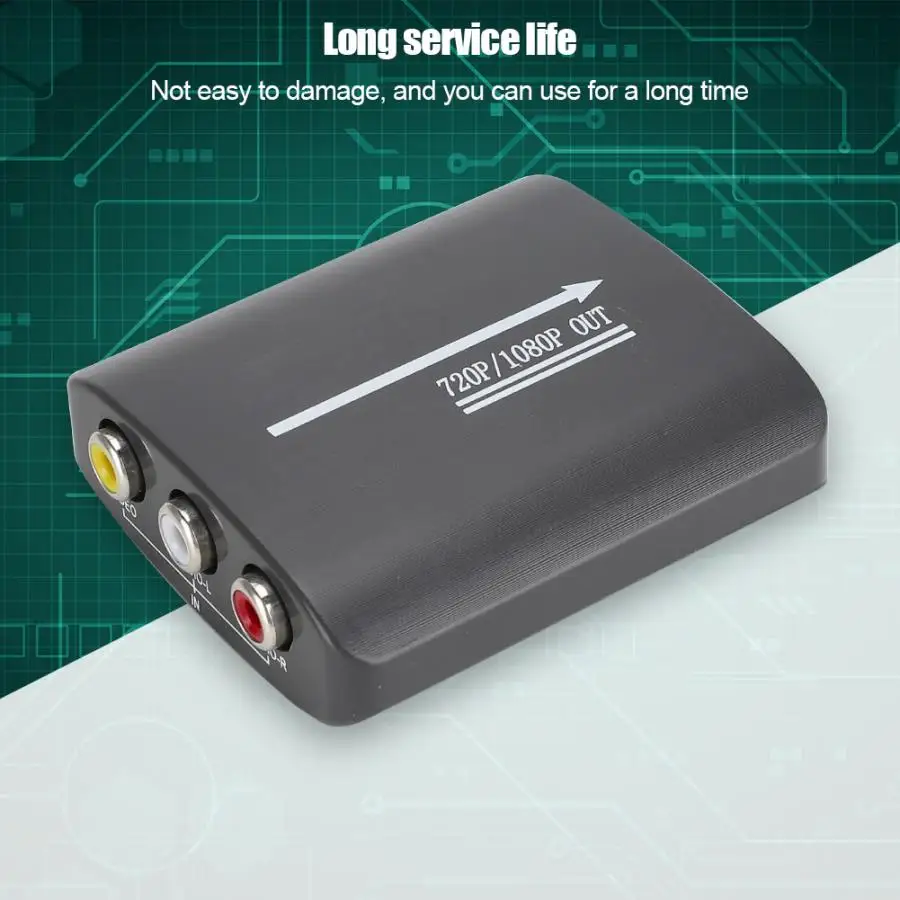 Высококачественный Мини AV CVBS RCA в HDMI видео аудио конвертер адаптер 1080P TV