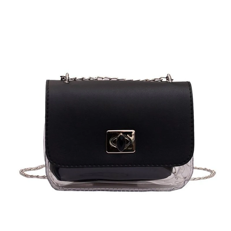 Новая прозрачная железная сумка с поворотным замком 2020 на плечо кожаные сумки