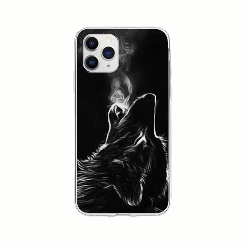 

Angry Snow Wolf Transparent Mobile Phone Case For Xiaomi Redmi K30s Ultra Note 8 9 Pro Max 9s 10T Pro 11 10 Lite Clear Cover