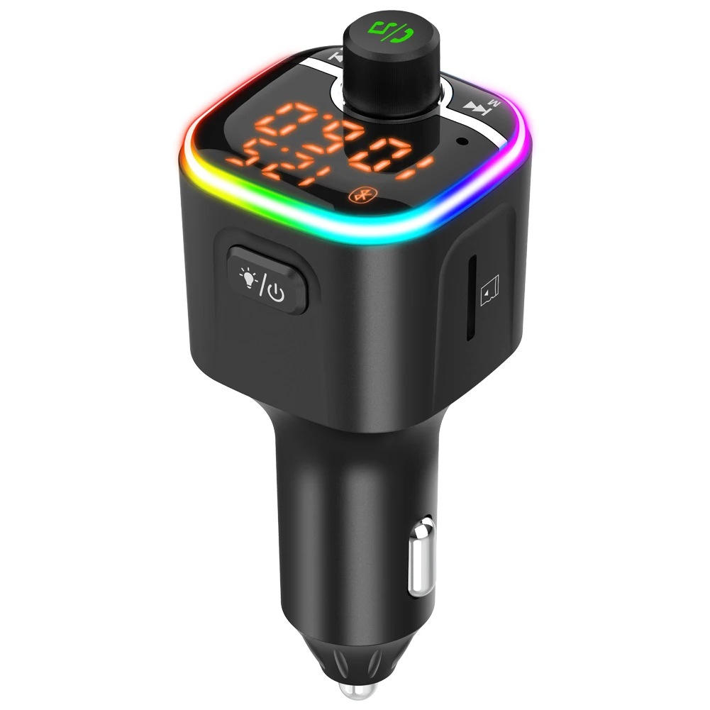 Автомобильное зарядное устройство USB беспроводной FM трансмиттер QC3.0 PD mp3 плеер