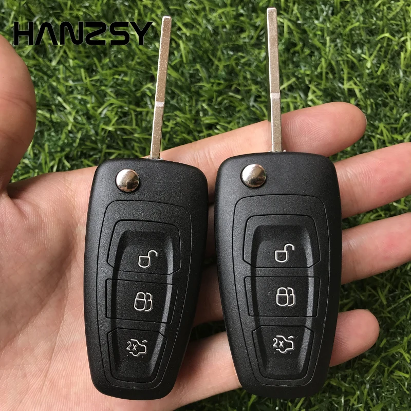 3 кнопки дистанционного ключа оболочки fob для Ford Focus 3 Fiesta подключения mondeo c max Чехол для автомобильного смарт-ключа чехол складной флип ключ корпус
