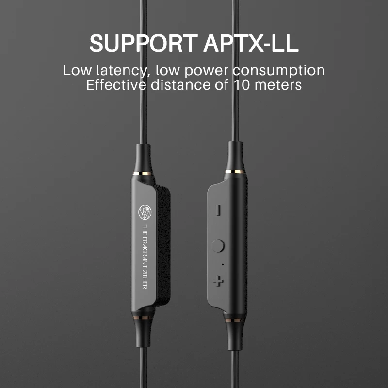 TFZ BC-03 Bluetooth съемный кабель с чип Qualcomm QCC 3005 5 0 поддержка APTX-LL SBC/AAC 2Pin/0 78 мм разъем |