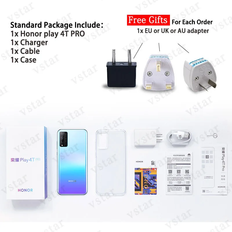 Оригинальный HONOR Play station 4T Pro смартфон 6 3 дюймов OLED Kirin 810 Octa Core Android 9 распознавания
