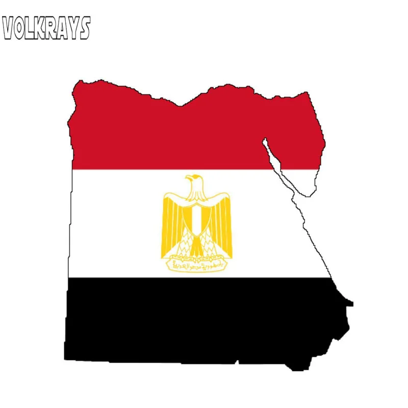 

Volkrays креативные автомобильные стикеры карта с флагом Египта аксессуары для мотоциклов отражающая водонепроницаемая обложка царапины вини...