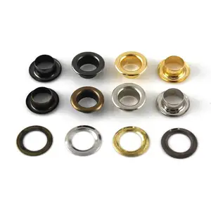 Imported 100sets 6mm Brass Eyelet with Washer Leather Craft Repair Grommet Round Eye Rings For Shoes Bag Clot