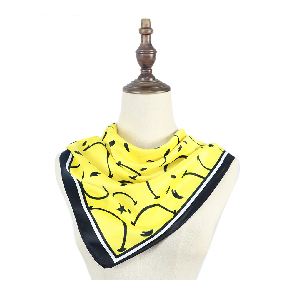 

плаок на головђ Silk Polyester Smile Hijab 60cm Square плаок женский