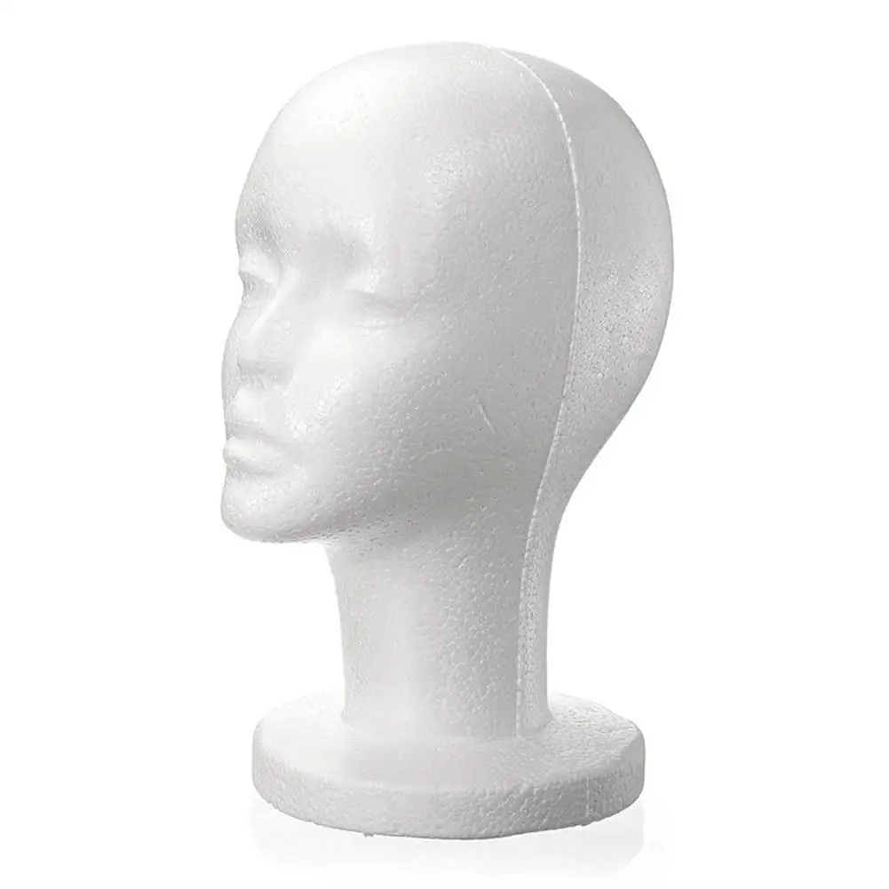 Fashion Female White Foam Mannequin Manikin Head Model Hat Cap Wig Women Glasses Display Holder Rack | Дом и сад