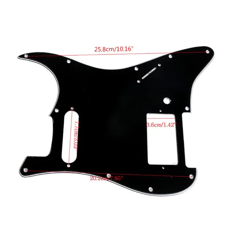 

3 Ply Black Guitar Pickguard for fender HS Single Strat Humbucker 87HF