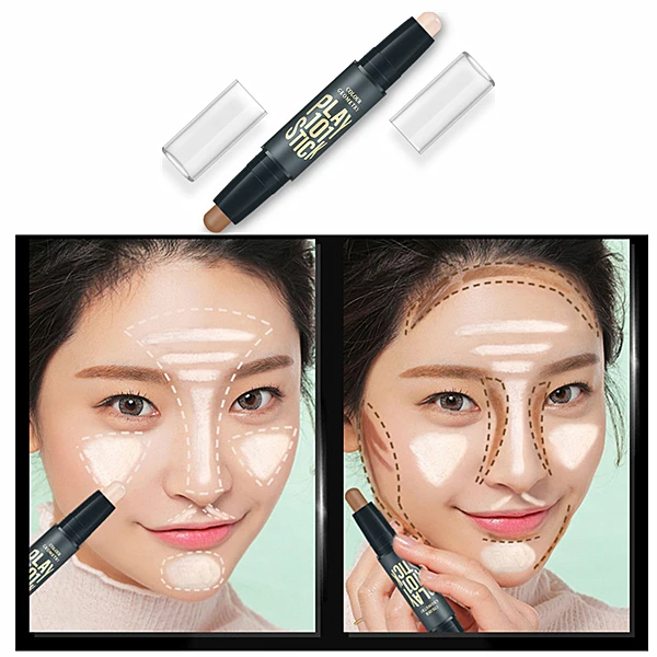 

Makeup Iluminador Highlighter Face Concealer Contouring Bronzers Highlighters Pen Cosmetic 3D Makeup Corrector Contour Stick
