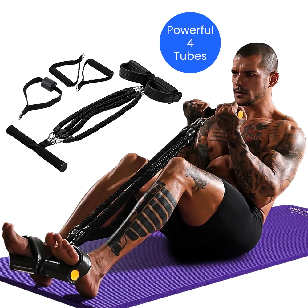 저렴한 피트니스 페달 휴대용 장비 저항 밴드 체육관 운동 스포츠 4 튜브 풀러 팔 복부 운동, 탄력 벨트 저렴한 피트니스 페달 휴대용 장비 저항 밴드 체육관 운동 스포츠 4 튜브 풀러 팔 복부 운동, 탄력 벨트