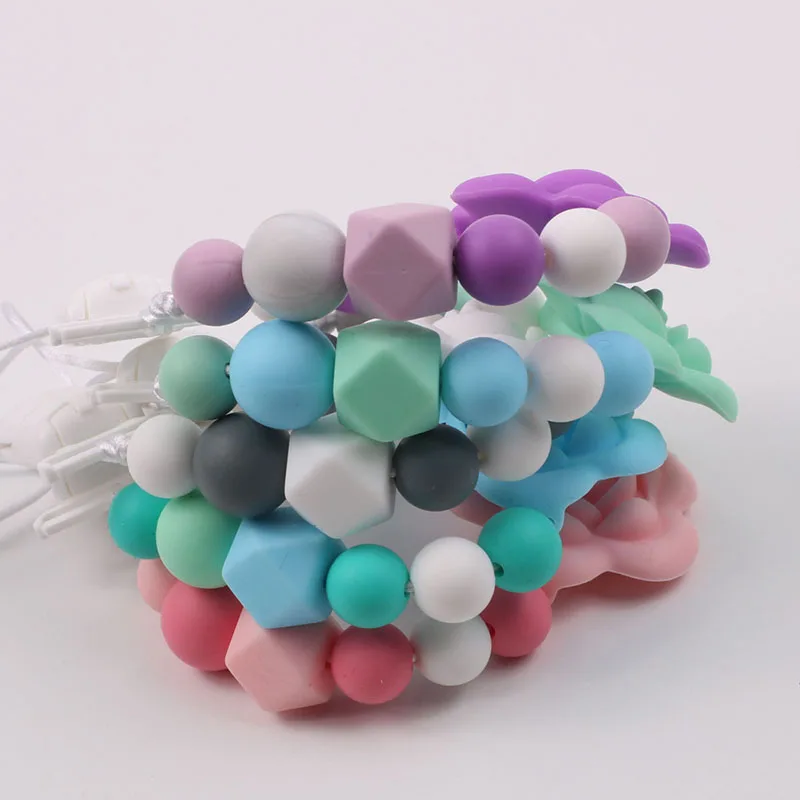 Детская силиконовая цепочка-зажим для соски-пустышки | Мать и ребенок