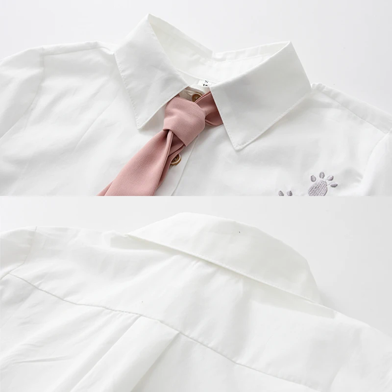 Женская блузка с длинным рукавом белая однотонная рубашка из 100% хлопка