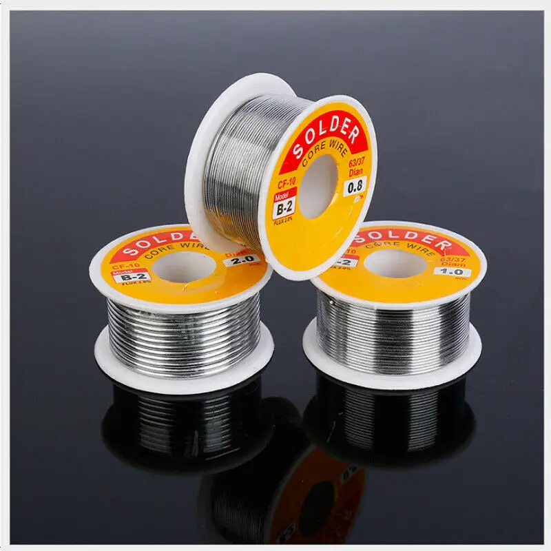 Оловянно свинцовый припой с канифольным ядром 0 6/0 8/1/1 2/1 5 мм 63/37 флюс 1.2%/2.0% 45