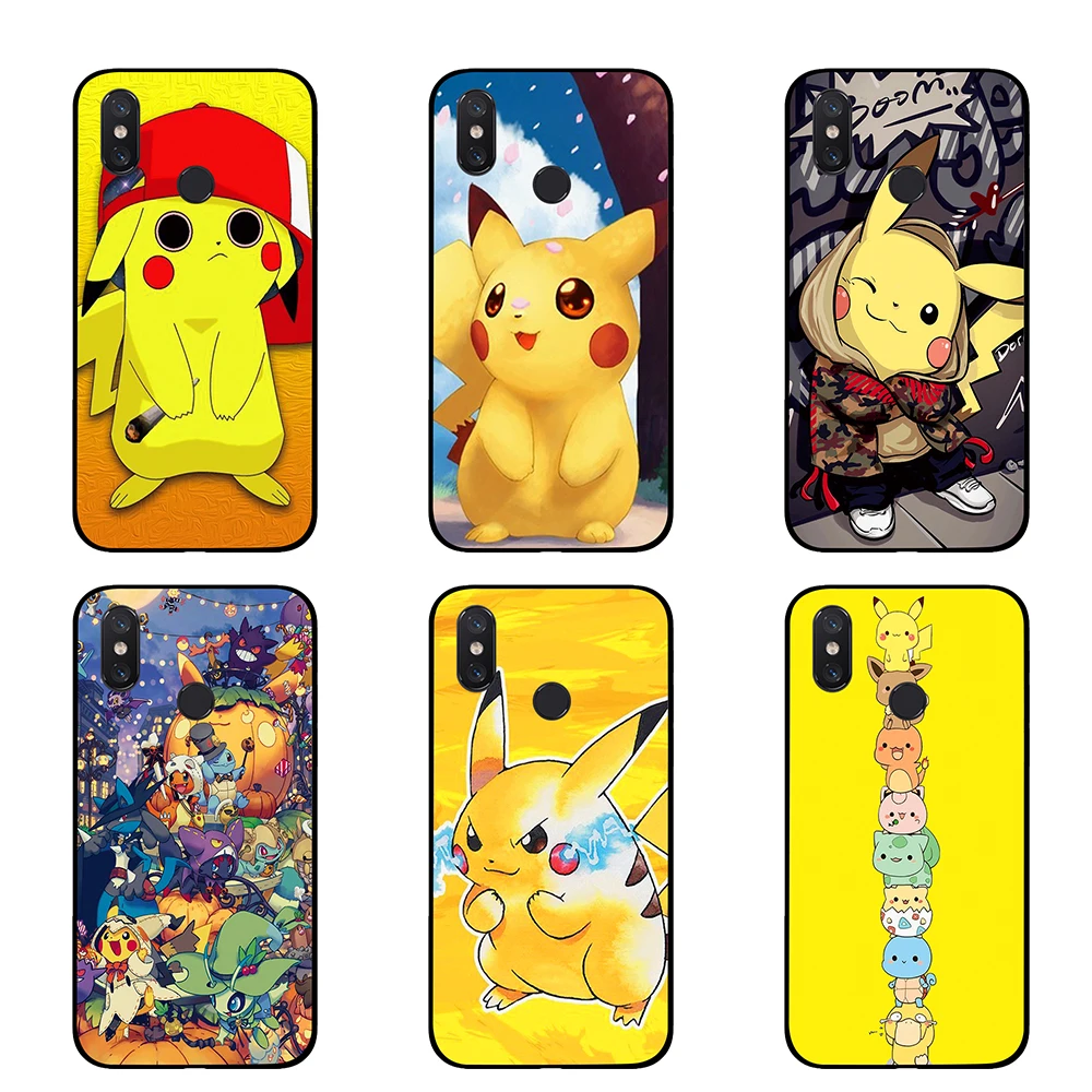 Милый Pikachuey аниме Роскошные Чехлы для телефона Xiaomi Redmi водоотталкивающая Камера