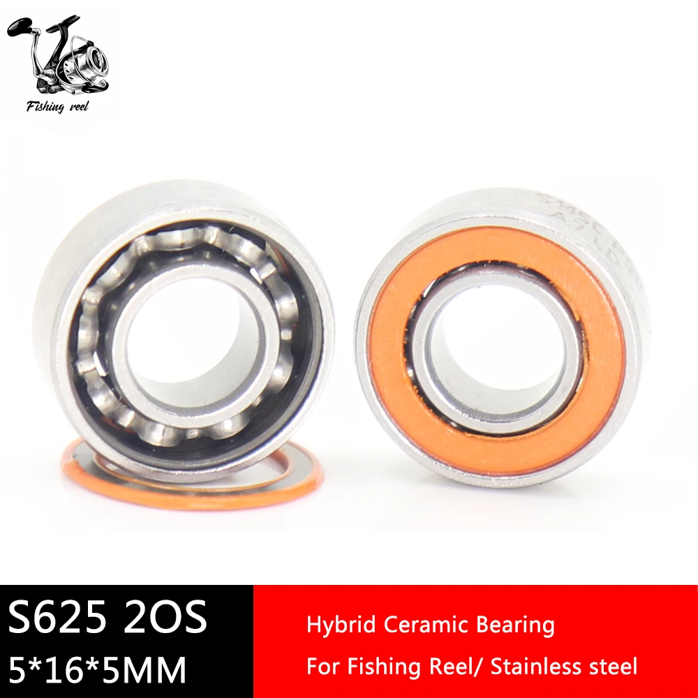 S625 2RS Подшипники рыболовной катушки 5*16*5 мм ABEC-7 ( 2 шт.) из нержавеющей стали
