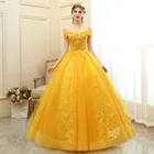 Платье Quinceanera, новинка 2022, платье для выпускного вечера, желтое бальное платье, милое Пышное Платье с цветочным принтом, Платье De Bal, Индивидуальный размер