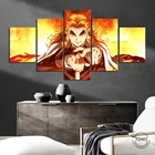 Постер из фильма рассекающий демонов: киметасу нет яиба, поезд Муген, художественные картины на холсте, настенные картины для декора гостиной