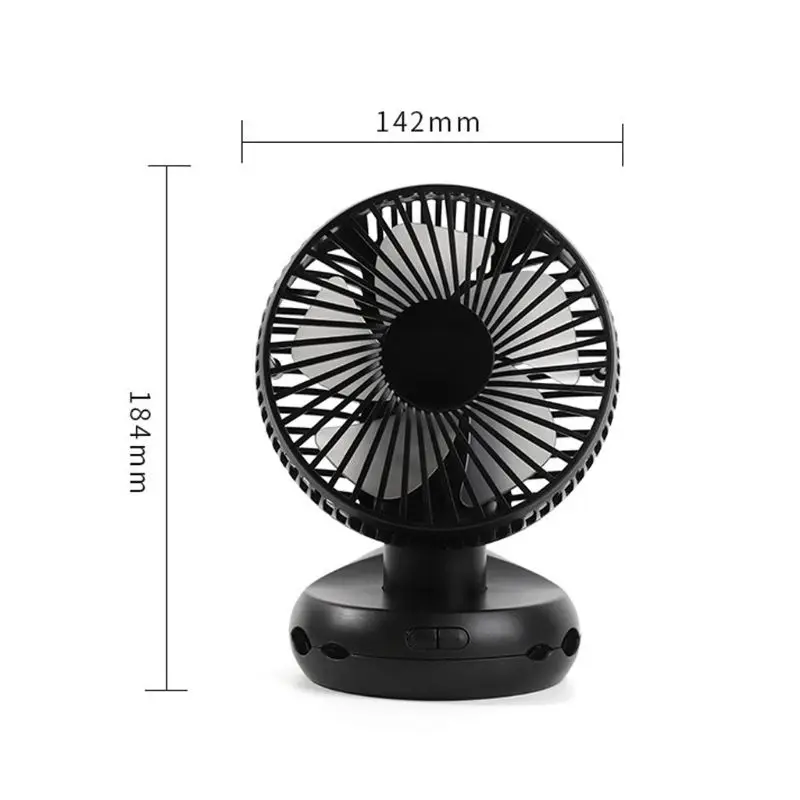 

5inch Mini 4 Speeds Portable Desk Clip Fan USB Powered or 5000mAh Rechargeable Battery Personal Mini Fan for Car Office