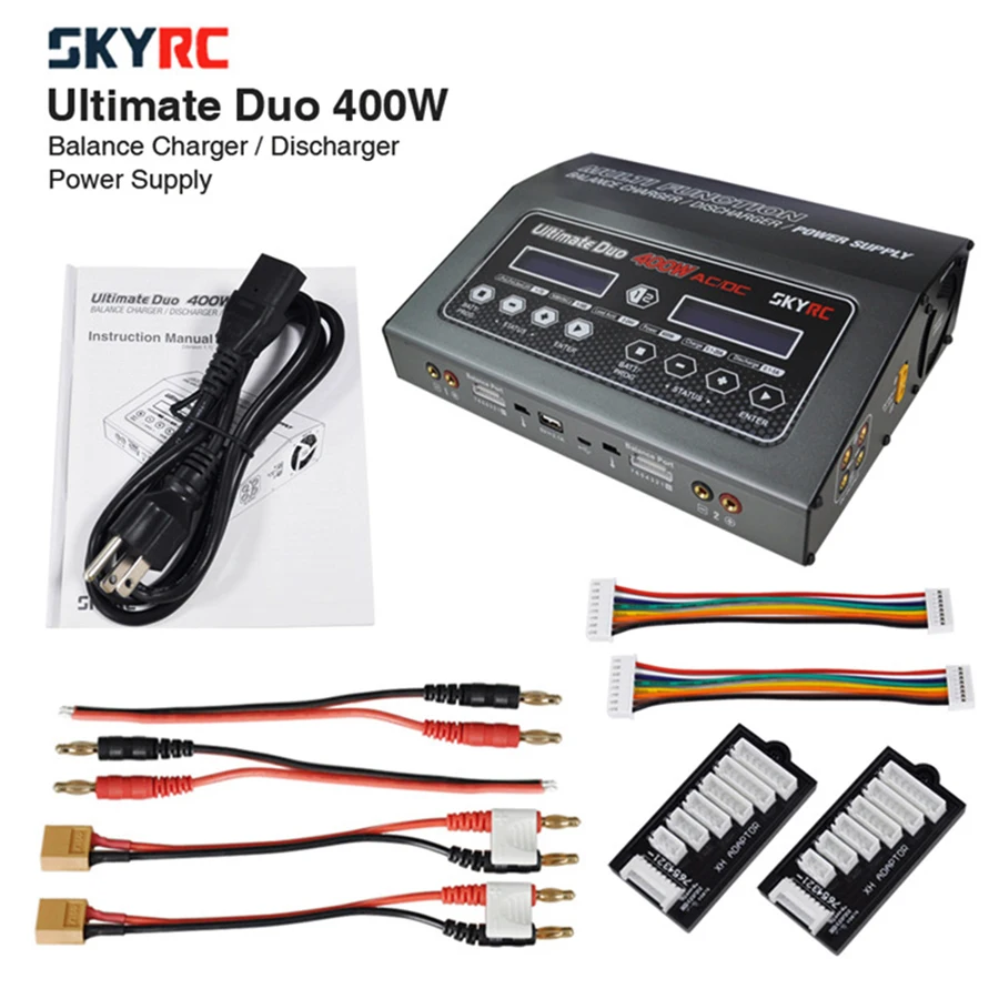 SKYRC D400 Ultimate Duo 400 Вт AC/DC баланс зарядное устройство Dis Двухканальное для RC модели