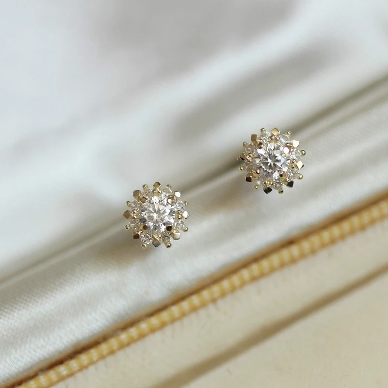 Подвеска из настоящего твердого золота 9 к с хрустальным шариком ожерелье солнце