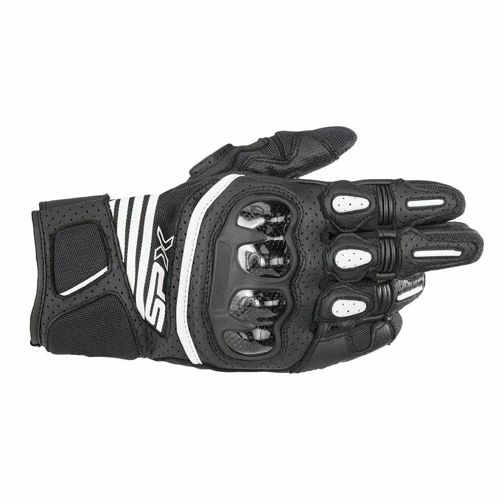 

Alpines SP-X Air Carbon V2 Glove Black Leather Race Motorcycle Gloves New