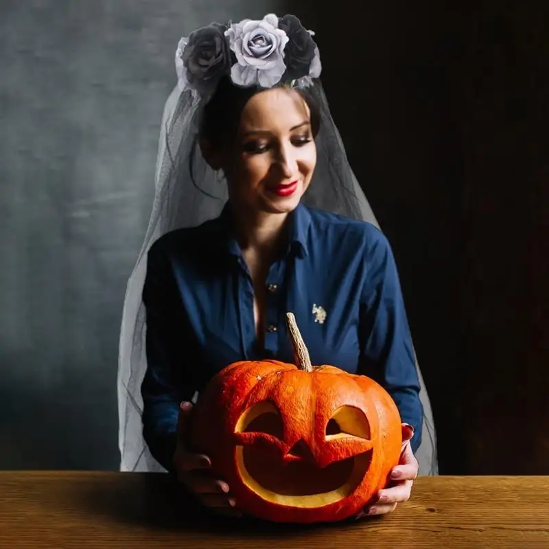 Фата На Хэллоуин свадебная повязка на голову головной убор для фестиваля