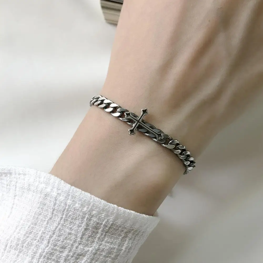 

Women's/Girl's Bracelets Silver Cross box chain Faith cool fashion elegant industrial style Gift Jewelry for women