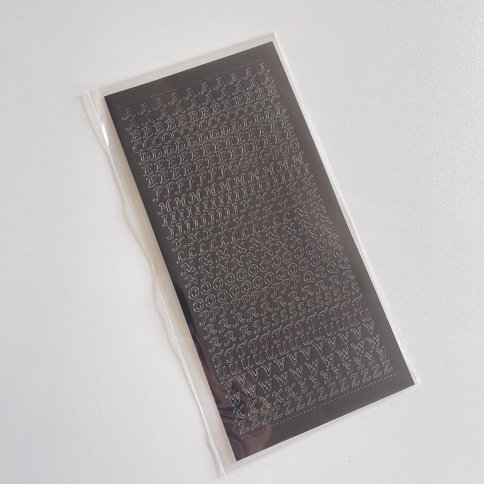 

Korea Hot-Stamping Alphabet Letters Stickers DIY Material Gold Blocking Hot Silver Majuscule Lowercase Decoration Stickers
