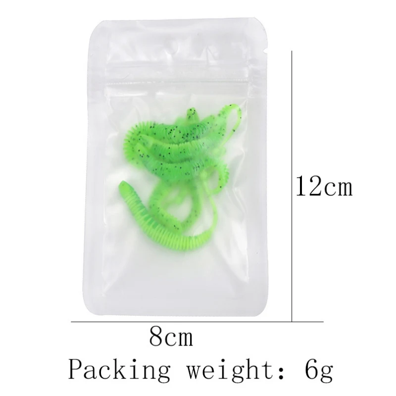 6 шт. искусственная Мягкая приманка для рыбалки 80 мм | Спорт и развлечения