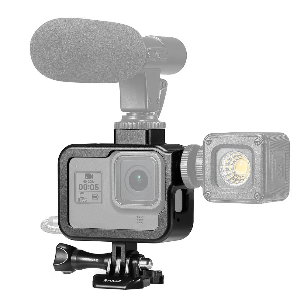 PULUZ для GoPro HERO8 черная стандартная рамка из алюминиевого сплава защитный чехол с
