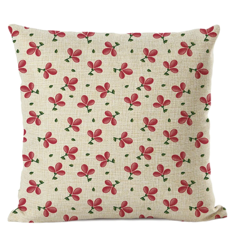 Decorative Pattern Printed Pillow Cushion Cover Office Chair Sofa Cotton and Linen Waist | Дом и сад