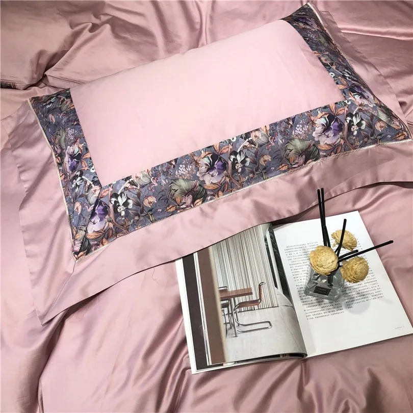 melhor Retalhos Conjunto Capa De Edredão Rainha Rei Tamanho 4 Pçs 1000tc Algodão Egípcio Brilhante Colorido Capa Edredão Com Zíper Folha Fronhas