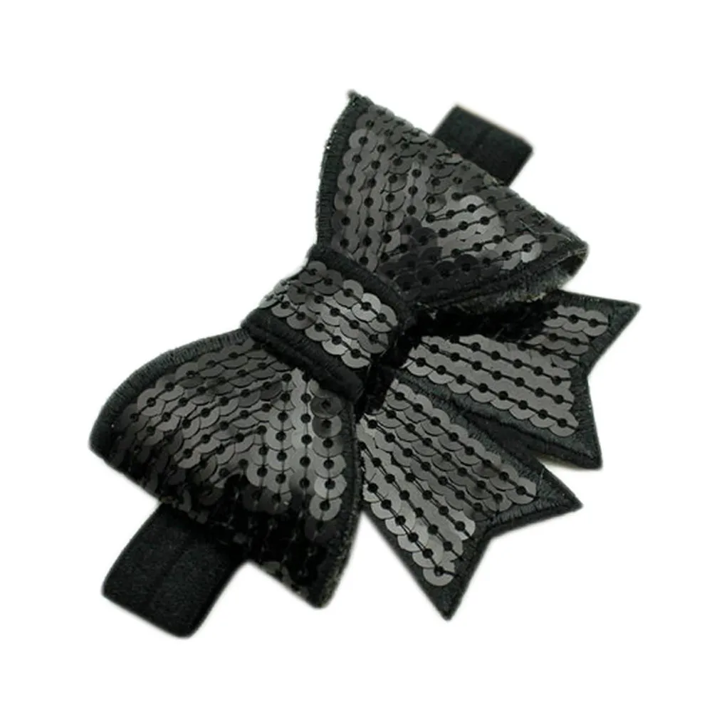 Ободки для девочек ручная работа с пайетками и бантом вечеринки повязка на