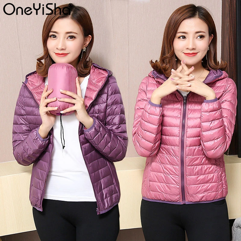 2020 женские ультралегкие тонкие пуховики парки на 90% белом утином пуху