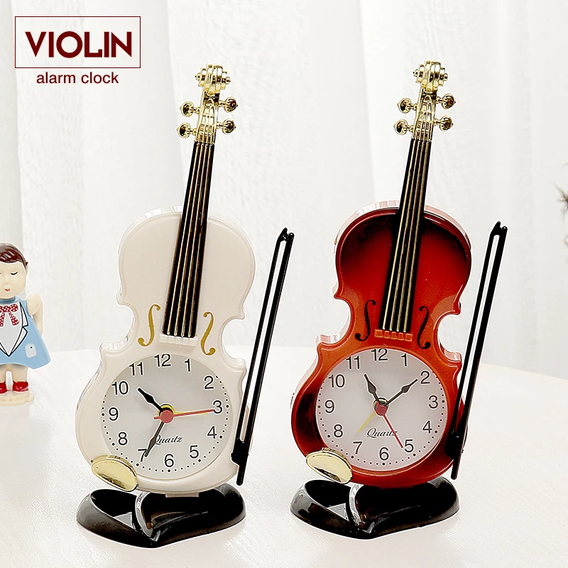 Классический пластиковый будильник с иглой и скрипкой электронный декоративный