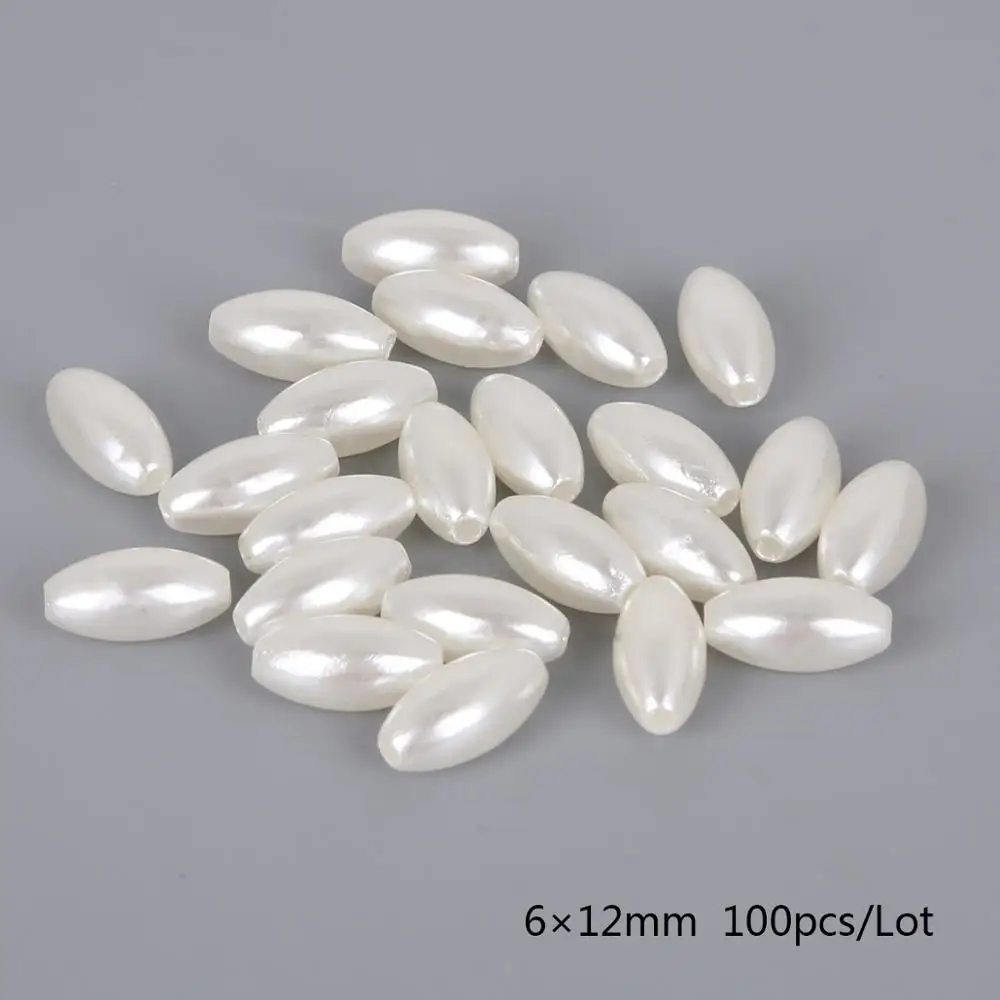 Овальные жемчужные бусины россыпью для бижутерии ожерелий браслетов сережек 100