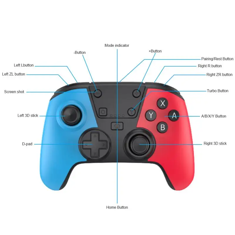 

Newest Wireless Controller Console With Gyro Gamepad Joystick Remote Control Joypads Game Control Bluetooth For Nintendo Switch