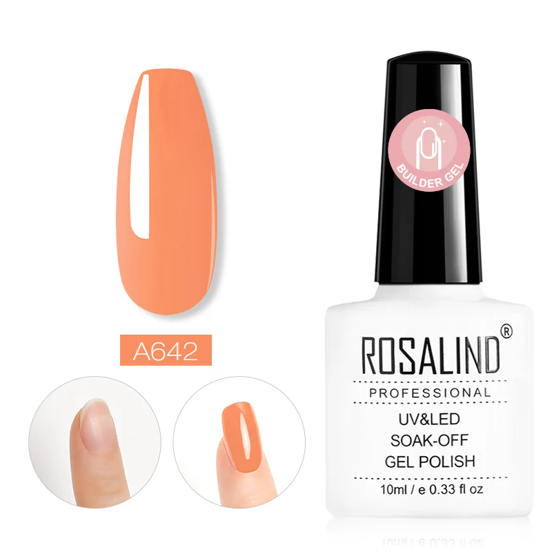 RDA642 ROSALIND красочный строительный Гель-лак для ногтей прозрачный гель-лаки для ногтей для дизайна ногтей предназначен для замачивания Полупостоянный УФ-гель лампа - Цвет: RDA642