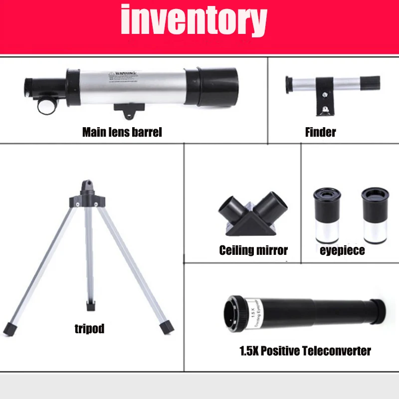 Астрономический телескоп с штатив небом космическим наблюдения ночного видения